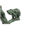 Image 3 : Green Patina Grizzle Bear Family On A Tree Stub Bronze Sculpture