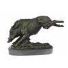 Image 10 : Wild Boar Jumping Bronze Figurine on Marble Base Sculpture