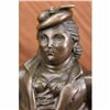 Image 2 : Woman Bronze Figurine on Marble Base Sculpture