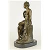 Image 1 : Nude Erotic Model Portrait Bronze Statue Marble Base