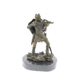 Japanese Warrior Bronze Sculptur