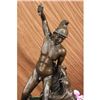 Image 2 : Brave Roman Warrior Attacks savage Beast Lion Bronze Sculpture