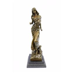 Native American Girl Bronze Sculpture