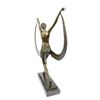 Image 8 : Ribbon Dancer Bronze Figurine on Marble base Figure