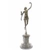 Image 1 : Erotic Nude Girl With Tulip Flower Bronze Statue