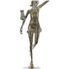 Image 2 : Erotic Nude Girl With Tulip Flower Bronze Statue