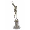 Image 7 : Erotic Nude Girl With Tulip Flower Bronze Statue