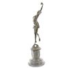 Image 9 : Erotic Nude Girl With Tulip Flower Bronze Statue