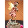 Image 4 : Gold Patina Guardian Butterfly Angel Bronze Figure