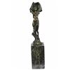Image 1 : Nude Girl Bronze Statue on marble base Sculpture