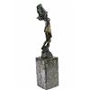 Image 8 : Nude Girl Bronze Statue on marble base Sculpture