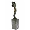 Image 9 : Nude Girl Bronze Statue on marble base Sculpture