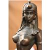 Image 2 : Egyptian Queen With Guard Dog Bronze Sculpture