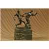 Image 1 : Two Soccer Player FIFA Bronze Sculpture