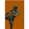 Image 2 : Kick Boxer Bronze Sculpture on Marble Base Figurine