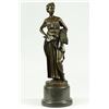 Image 1 : Tusey Farmer Girl Carry Wheat Bundle Bronze Sculpture