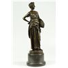 Image 7 : Tusey Farmer Girl Carry Wheat Bundle Bronze Sculpture