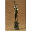 Image 1 : Modern Nude Female Bronze Sculpture on Marble Base