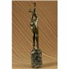 Image 3 : Modern Nude Female Bronze Sculpture on Marble Base