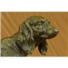 Image 2 : Basset Hound Dog Bronze Sculpture On Marble Base Figurine