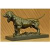 Image 5 : Basset Hound Dog Bronze Sculpture On Marble Base Figurine