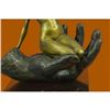 Image 3 : Nude Girl on The Hand Bronze Sculpture