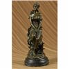 Image 1 : Sexy Maiden Captive Bronze Sculpture on Marble Base Statue