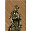 Image 2 : Sexy Maiden Captive Bronze Sculpture on Marble Base Statue