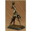 Image 3 : The Hunter with Hunting dog Bronze Sculpture on Marble Base Statue