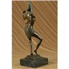 Image 3 : Egyptian Dancer With Exotic Costume Bronze Sculpture on Marble base Statue