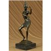 Image 4 : Egyptian Dancer With Exotic Costume Bronze Sculpture on Marble base Statue