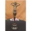 Image 1 : Exotic Dancer Bronze Statue on Marble Base Sculpture