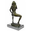 Image 8 : Nude Female Bronze Sculpture on marble base Statue