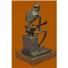 Image 3 : Mini Skeleton Bronze Sculpture on Marble base Statue