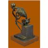 Image 4 : Mini Skeleton Bronze Sculpture on Marble base Statue