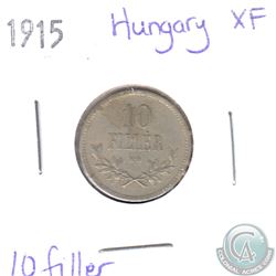 1915 Hungary 10 Filler Extra fine