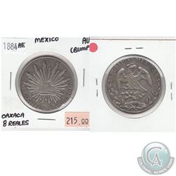 1884AE Mexico Oaxaca 8-Reales AU-50
