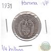 Image 1 : 1931 Panama 1/4 Balboa Very Fine