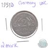 Image 1 : 1951D Germany 2 Mark UNC