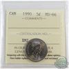 Image 1 : 1990 Canada 5-cent ICCS Certified MS-66