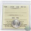 Image 1 : 1938 Canada 10-cent ICCS Certified MS-63
