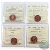 Image 1 : Lot of 4x Canada 1-cent ICCS Certified; 2003 Coronation PF-65 Ultra Heavy Cameo, 2003WP MS-66 NBU, 2