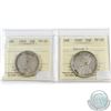 Image 1 : 1919 & 1920 Narrow 0 Canada 50-cent ICCS Certified VF-20. 2pcs