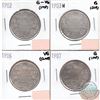 Image 1 : Canada 50-cents 1902, 1903H, 1906 & 1907 in Good to VG (coins have minor impairments, view image). 4