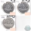 Image 1 : 1950 Canada Silver $1 EF-AU; SWL, Arnprior & Regular (coins have minor impairments, view image). 3pc