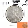 Image 1 : 1917D USA 50-cents Obverse Mint Mark VF (Scratched)