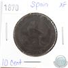 Image 1 : 1870 Spain 10 Centimos EF