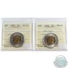 Image 1 : Lot of 2x Canada $2 ICCS Certified MS-65; 2005 & 2006 RCM Logo. 2pcs