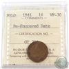 Image 1 : 1-cent Newfoundland 1941 Re-Engraved Date ICCS Certified VF-30