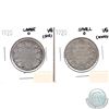 Image 1 : 1920 Large 0 & 1920 Small 0 Canada Silver 50-cents VG (impaired, view image) 2pcs.